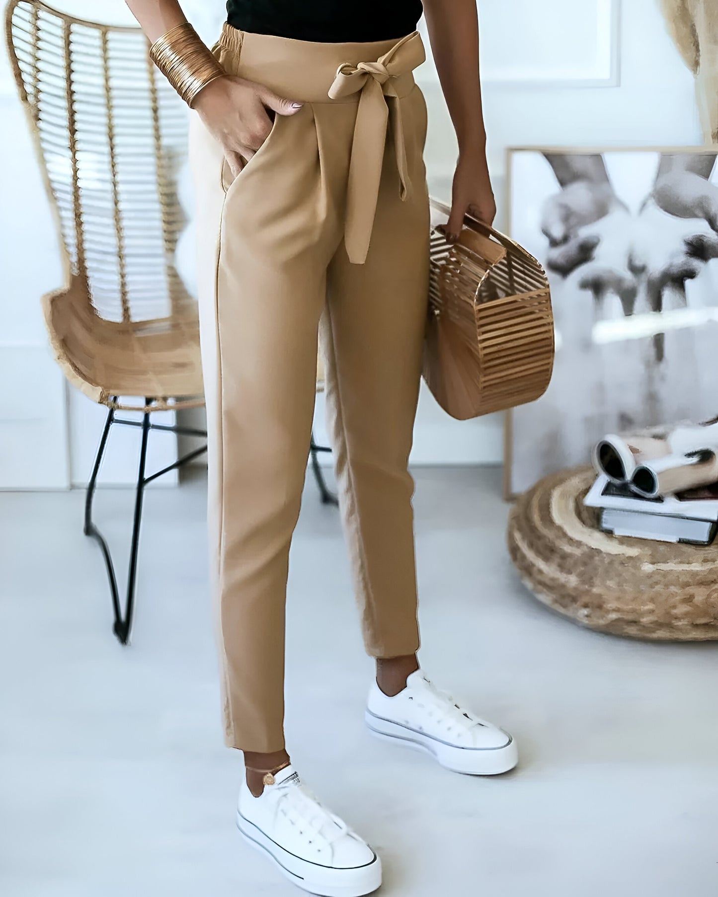 Juliet – Women’s Pants with Tie Waist