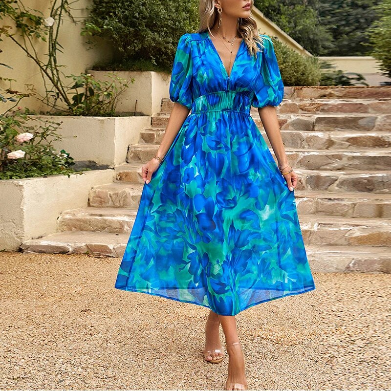 Aurora – Elegant Midi Summer Dress For Women 0