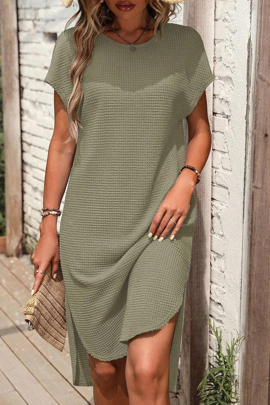 Emma - Waffle Midi Dress For Women 1